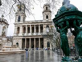 PARIJS2021_P8730228 De kerk van Sint Sulpicius (een heilige uit de 7de eeuw) dateert uit te 17de eeuw, en is de grootste kerk van Parijs na de Notre Dame. Ze ligt in de nabijheid...