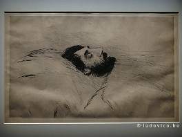 PARIS2022_P1090079 Tekening van Marcel Proust op z'n sterfbed.