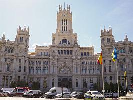 Spanje2022_P1370837 Palacio de Cibeles, voorheen Palacio de Comunicaciones, nu het stadhuis van Madrid.